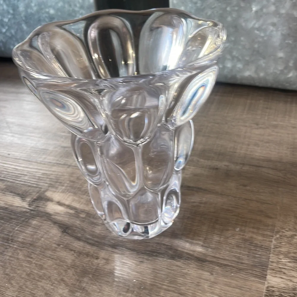 Vintage Art Vannes France Crystal Bubble vase